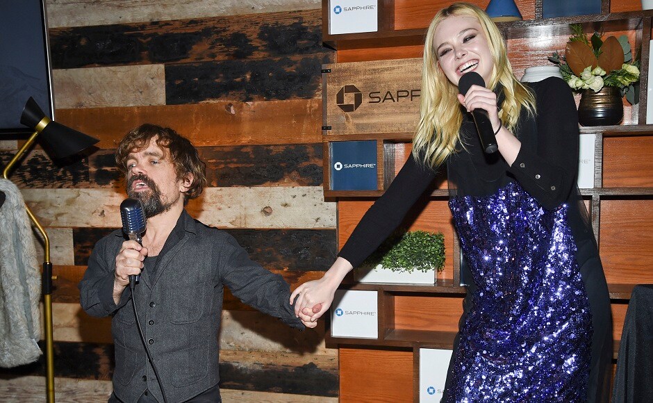 Actors Peter Dinklage and Elle Fanning wowed Sundance party goers with a surprise karaoke duet during the I Think We're Alone Now cast party at Chase Sapphire on Main on Sunday, 21 January, 2018, in Park City, Utah. AP/Evan Agostini for Chase Sapphire Actors Peter Dinklage and Elle Fanning wowed Sundance party goers with a surprise karaoke duet during the I Think We're Alone Now cast party at Chase Sapphire on Main on Sunday, 21 January, 2018, in Park City, Utah. AP/Evan Agostini for Chase Sapphire